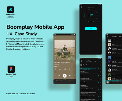 Boomplay UI Replication design ui uiux ui dashboard figma ux