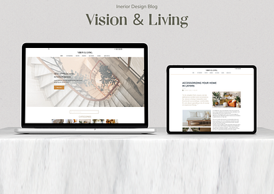 Blog design - Vision&Living blog web design
