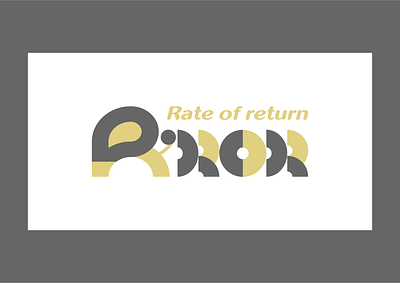 Rate of return design icon illustration logo typography логотип