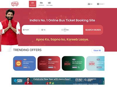 Redbus Home Page Redesign by Autolayout autolayout homepage redbus redbus homepage redesign website design