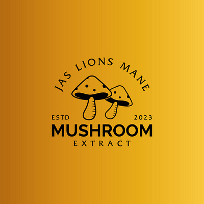 Mushroom Extract Logo Design branding design graphic design illustration logo logo design logodesign logotype vector