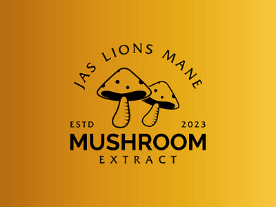 Mushroom Extract Logo Design branding design graphic design illustration logo logo design logodesign logotype vector