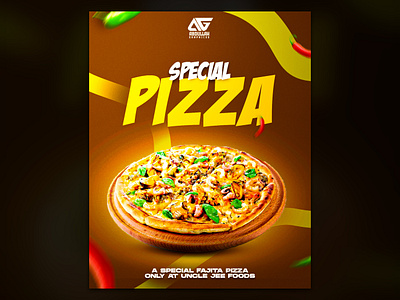 Pizza poster / food poster banner fajita pizza fast food fast food poster food banner food poster graphic design pizza pizza poster poster poster design social media post special pizza