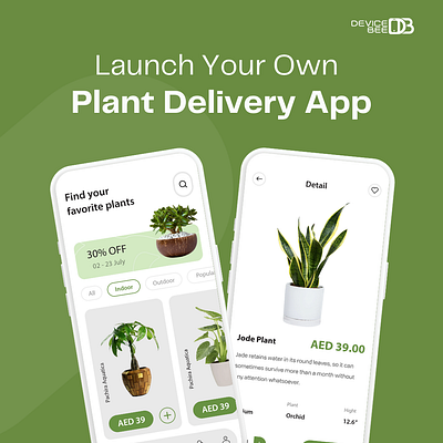 On Demand Plants Delivery app Development best app developer dubai delivery app solution devicebee flower delivery app on demand app development plants delivery app