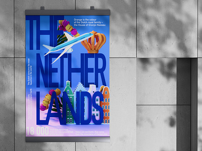 The Netherlands | poster 3d arnold cg cinema4d design illustration netherlands poster redshift render rozov visualisation wnbl