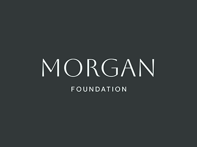 Morgan Foundation Logo branding design graphic design logo type typography