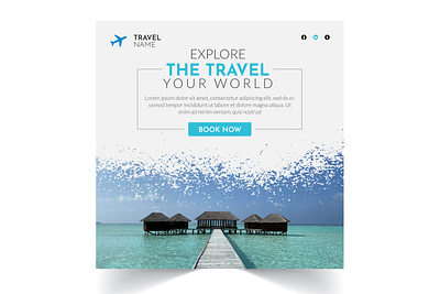 Tour & Travels Social Media Post Design branding graphic design logo social media banner tour and travels