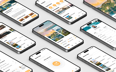 Travel Application - Webdesign app application digital design mobile mobile app mobile webdesign travel travel application ui webdesign