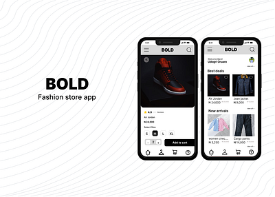 BOLD Fashion store app branding fashion figma mobile app product design prototyping ui uiux user experience wireframing