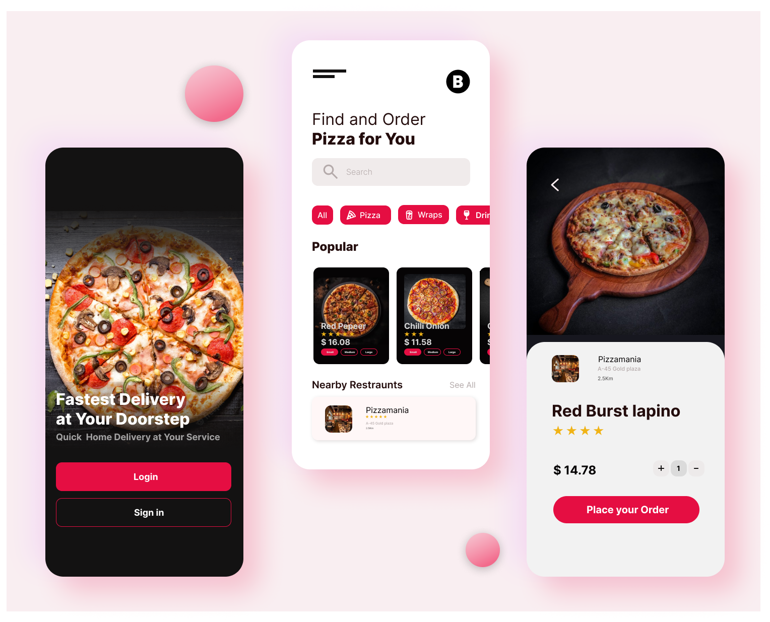 Pizza App UI Design by Brisna Biswas on Dribbble