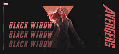 Black Widow character poster - Adobe Illustrator adobe illustrator adobe photoshop character poster design graphic design photoshop poster design