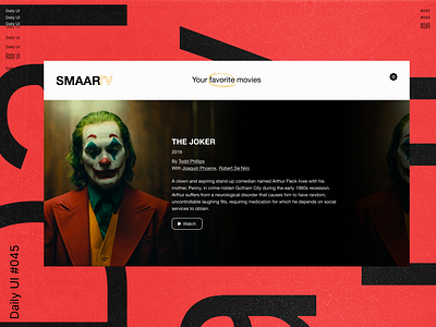 Daily UI 045 - Info Card 45 branding challenge daily dailyui dailyuichallenge design disney film films info information joker movie movies netflix plus the ui ux