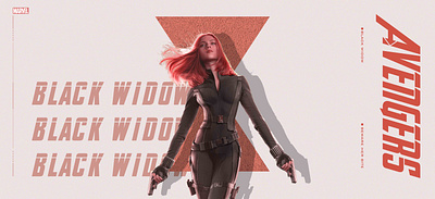 Black Widow character poster - Adobe Illustrator adobe illustrator adobe photoshop character poster graphic design poster design