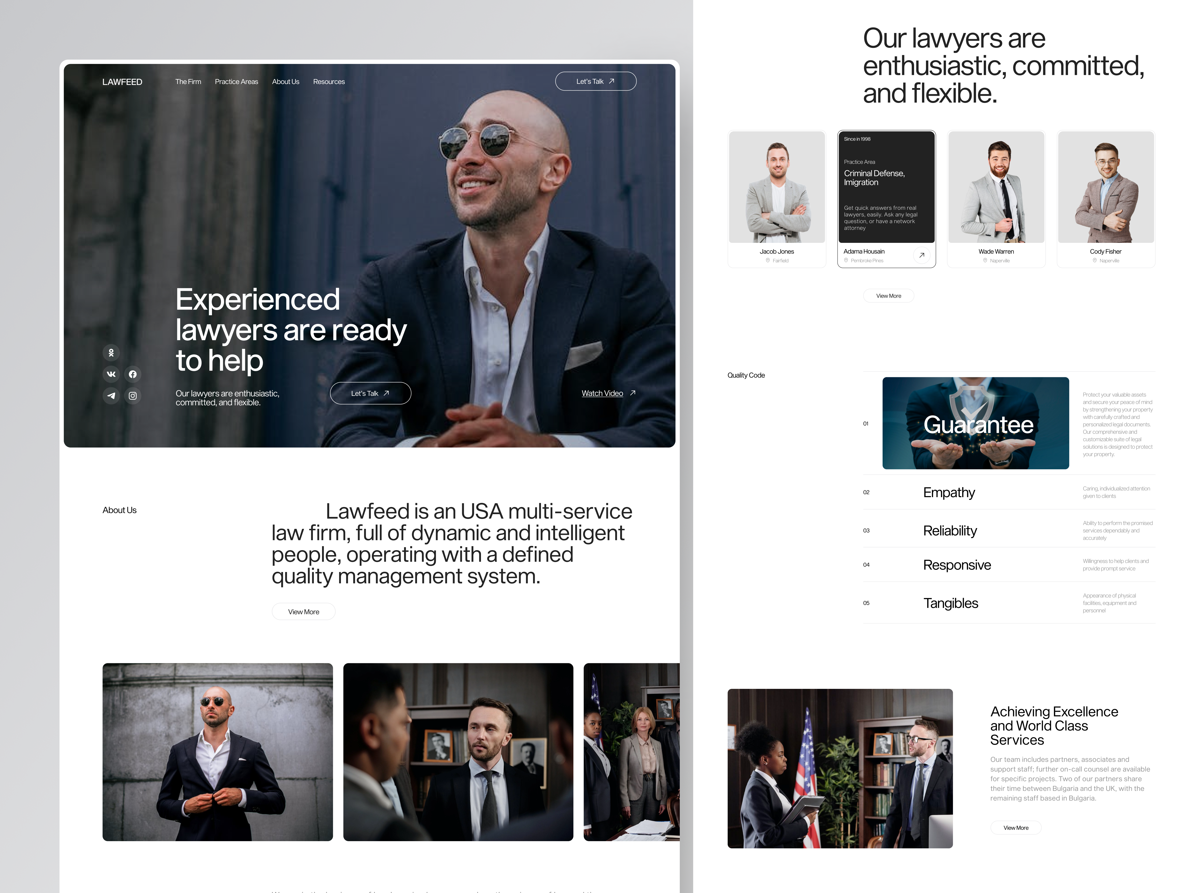 Example of Law Firm Landing Page