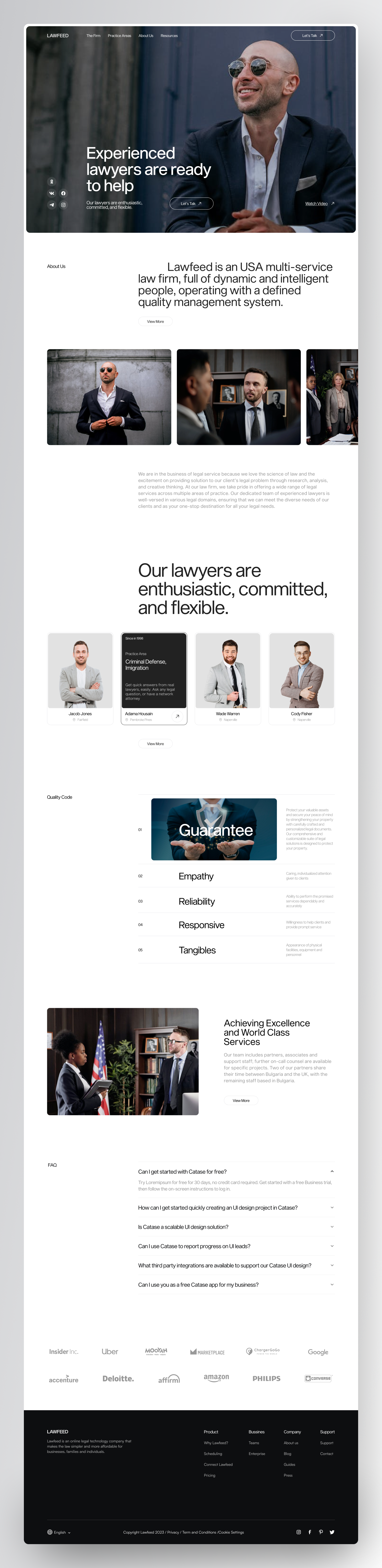 Example of Law Firm Landing Page
