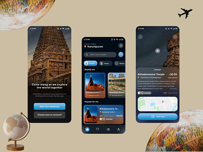 Travel-Mate : Travel Guide app Design app design graphic design travel turism ui ux