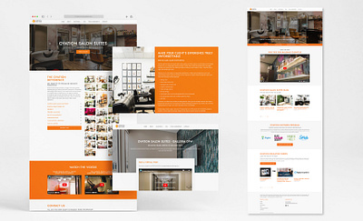 Website Design And Development for Ovation Salon Suites responsive design ui