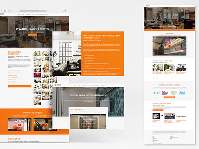 Website Design And Development for Ovation Salon Suites responsive design ui