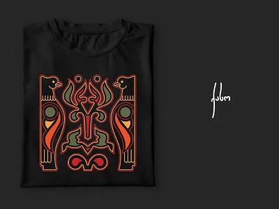 Art 003 From the QASO Collection Inspired By Georgian Ornaments art creative design folk georgian graphic design luxury minimal ornament ornate t shirt unique