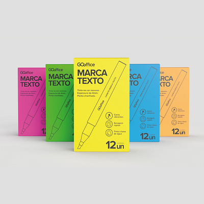 Marca-texto | Design de embalagens 3d adobe design embalagens graphic design packaging