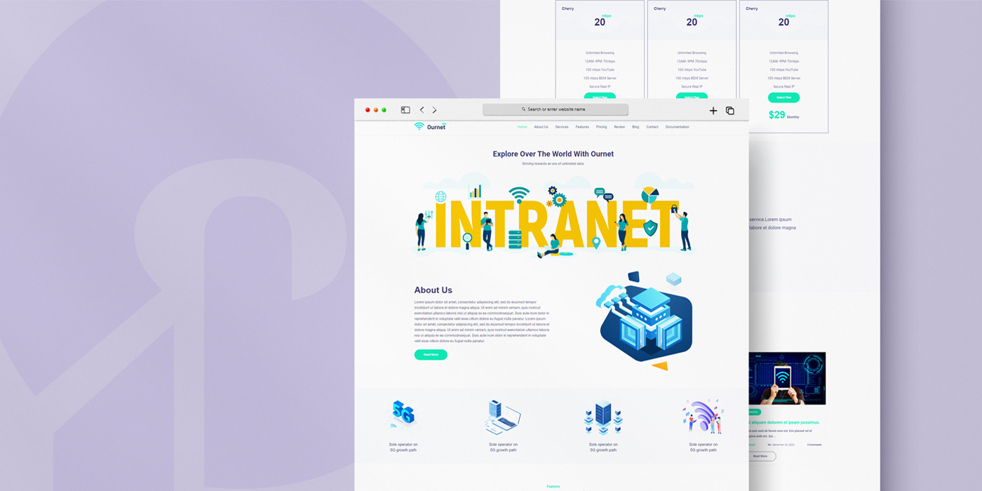 Ournet – Internet Service Provider WordPress Theme webcam