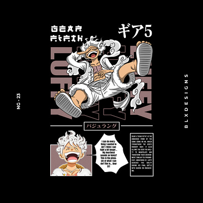 Luffy Gear 5 T-shirt/Hoodie design anime brutalism hoodie luffy manga monkey d luffy one piece streetwear t shirt