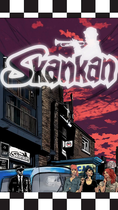 Animacja promująca trasę zespołu Skankan 2024 animation branding graphic design illustration motion graphics