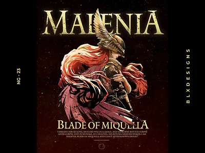 ELDEN RING MALENIA POSTER DESIGN blade of miquella elden ring game gamer malenia poster streetwear