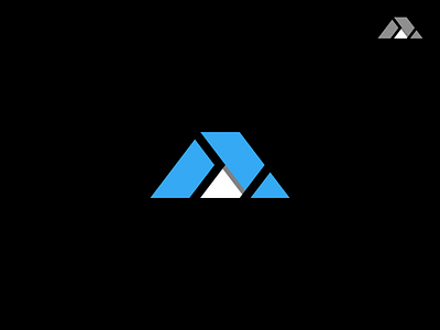 A + Logistic_ Logo mark a arrow blue bold design lettermark logistic logo minimal sharp simple