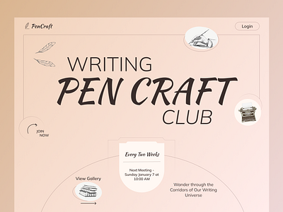 Writing Club website design branding design graphic design illustration typography ui ux writing