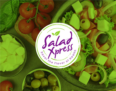 Salad Express Logo Branding. branding food logo