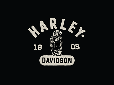 Harley-Davidson Heritage 1903 apparel design eagle graphic harley harley davidson hd illustration motorcycle skull t shirt vector