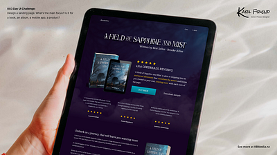 Daily UI #003 - Landing Page for a book book landing page design design challenge nz nz designer product design ui ui challenge ux design