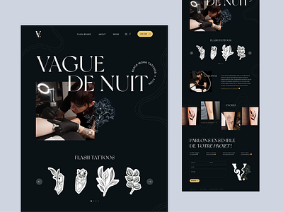 Tattoo website design branding design ui ui design webdesign