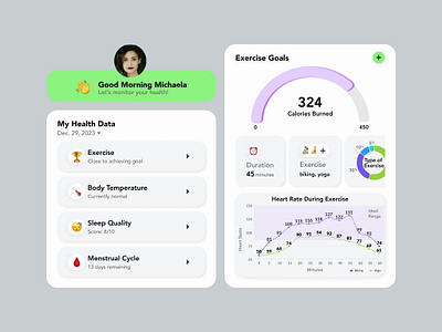 Embraclet - Health Monitoring App ui