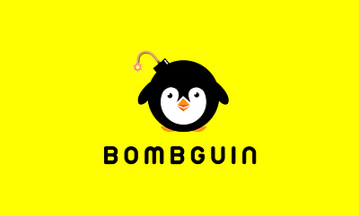 BOMBGUIN app branding business logo clever clever logo creative design graphic design illustration logo logo design minimalist logo negative space vector