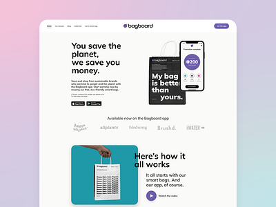 Bagboard | Website accolades landing ui website