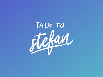 Talk to Stefan | Logo branding consultation logo therapy vector