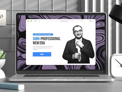 Landing for online school branding design graphic design typography ui