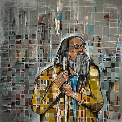 Dneska by to šlo ...., akryl na plátně, 100 x 100 cm, 2024