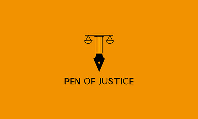 PEN OF JUSTICE app branding business logo clever clever logo creative design graphic design illustration logo logo design minimalist logo negative space vector