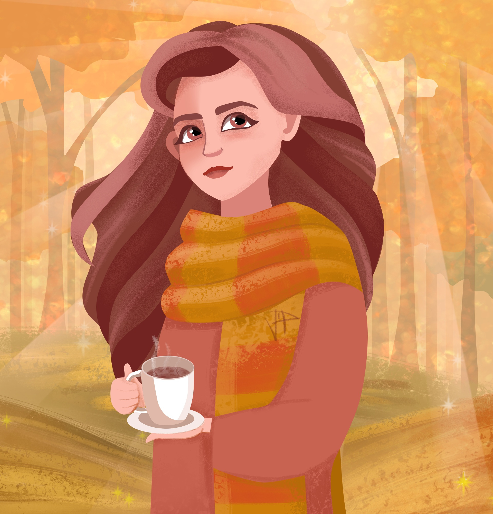 Hermione. Fan art 2d 2d illustration books illustration character character art child illustration cute illustration game art illustration noai promo art