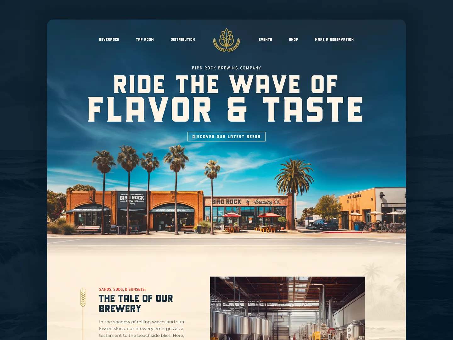 Brewery Website Design: Bird Rock Brewing Company