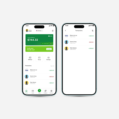 Mobile App Design For A Fintech Startup finance fintech payments ui ux