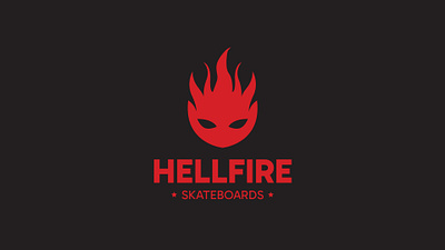 Hellfire Skateboards banner black branding dark gray logo minimal red skateboarding socialmedia sports