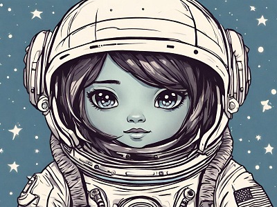 Astronaut design graphic design illustration vector