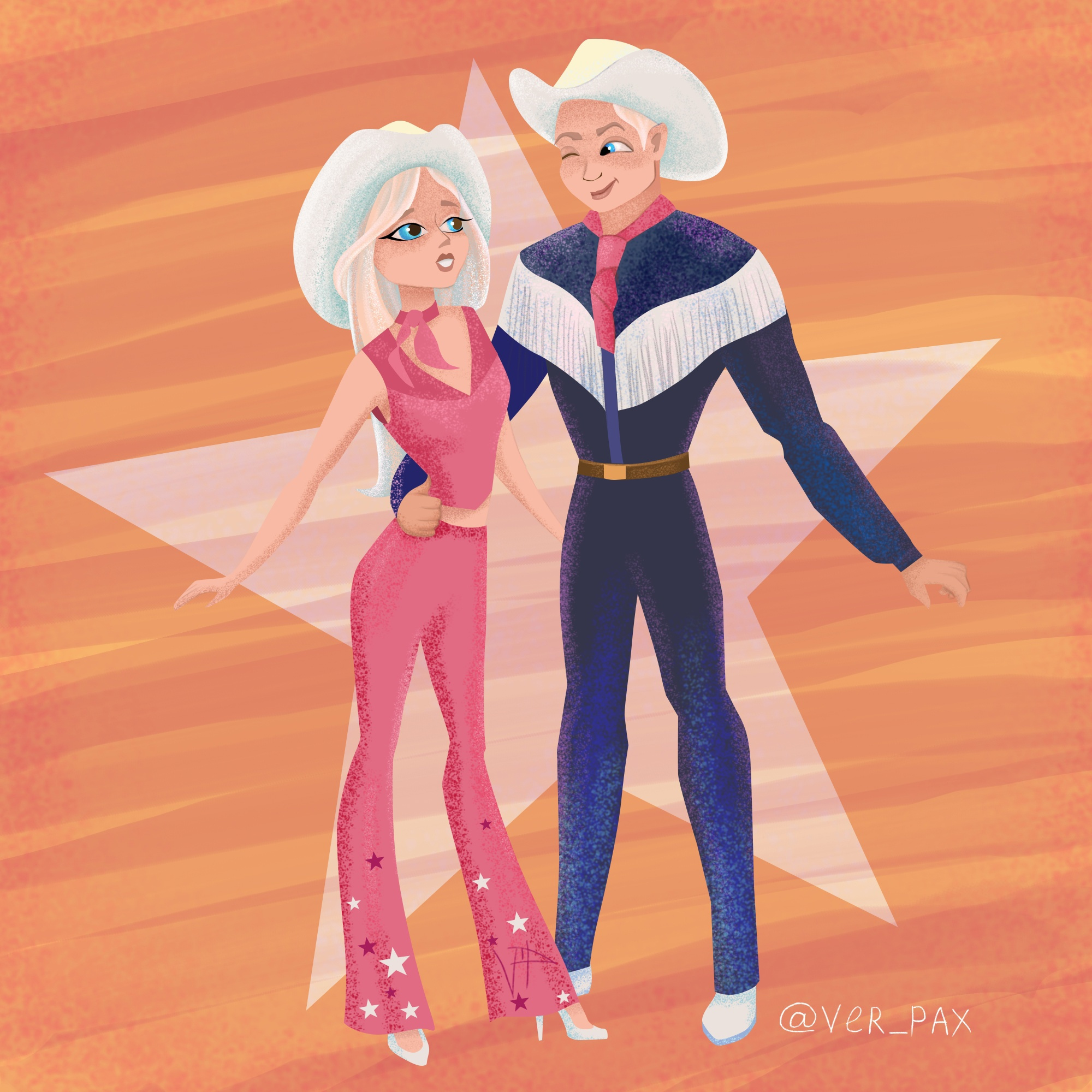 Barbie and Ken. Fan art book art book illustration cartoon character art character design game art illustration no ai promotion