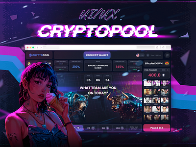 UI/UX Game CRYPTOPOOL binance casino crypto gambling game site marketplace ui uiux ux web