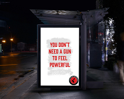 SAY NO FOR GUN VIOLENCE ad branding graphic design