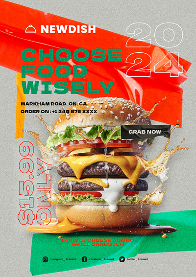 Sandwich art banner branding burger deal design graphic design idea illustration image photoshop poster price sandwich typography ui vector